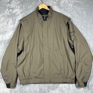 DRYJOYS by FootJoy Golf Jacket Windbreaker Mens XL Beige Black FJ Logo